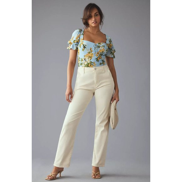 NWT Paige Drew Mid-Rise Relaxed-Leg Jeans - 34 waist - Picture 1 of 6